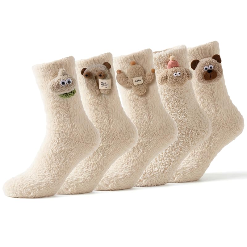 Kids Animal Fuzzy Socks | Polar Feet