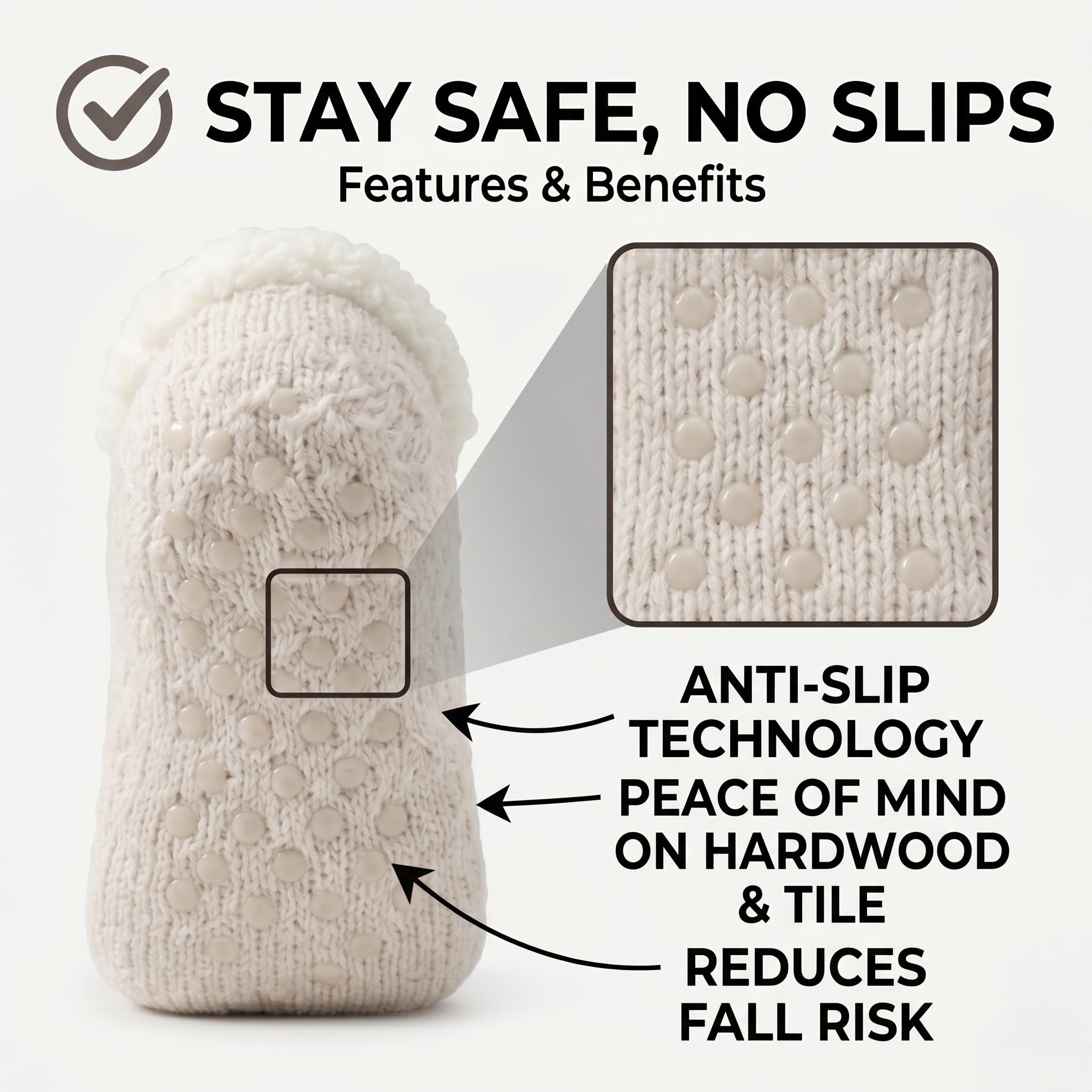 Women's Fuzzy Slipper Socks - Blush - view 2