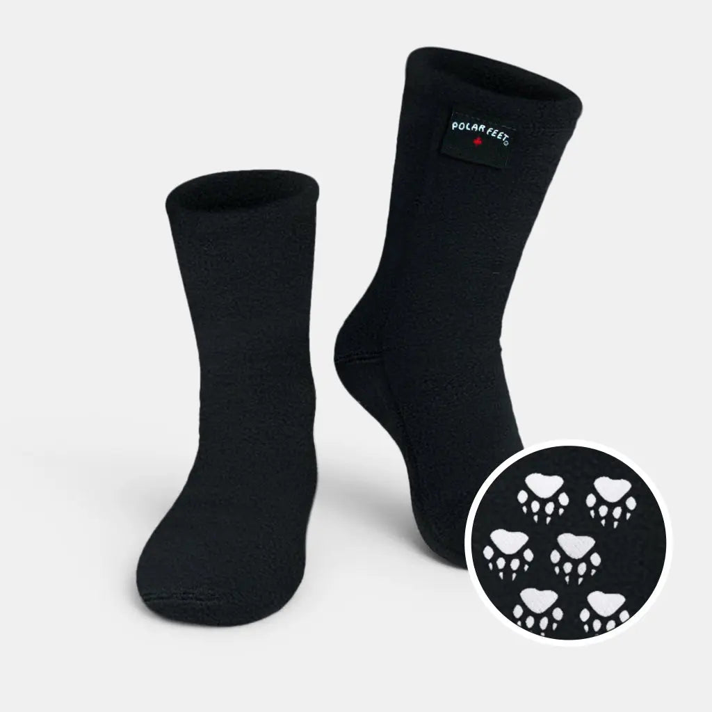 Polar Feet Fleece Socks - Black Polar Feet