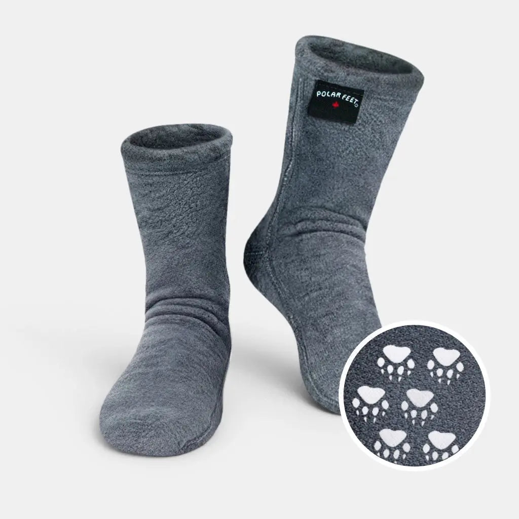 Polar Feet Fleece Socks - Soft Grey Polar Feet