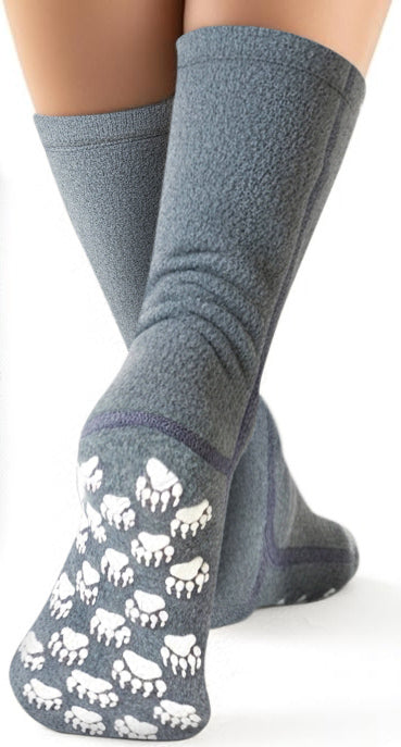 Polar Feet Fleece Socks - Soft Grey