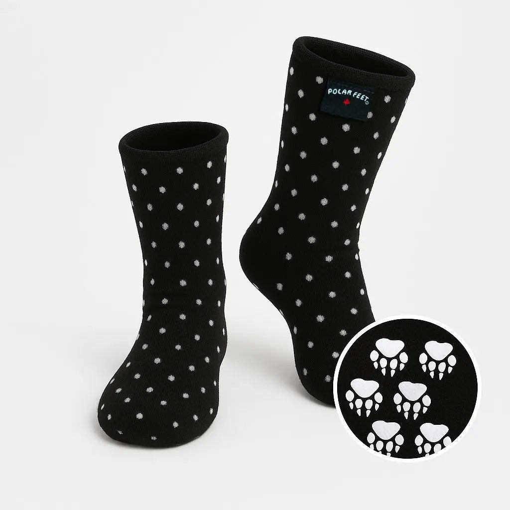 Kids' Nonskid Fleece Socks - Domino Polar Feet