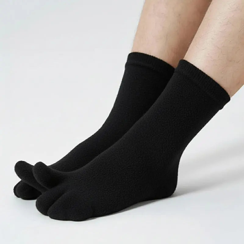 Polar Feet Fleece Tabi Socks - Black Polar Feet