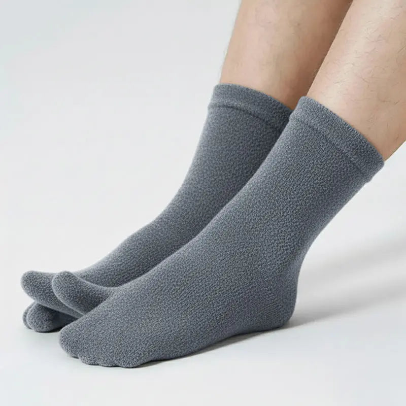 Polar Feet Fleece Tabi Socks - Soft Grey Polar Feet