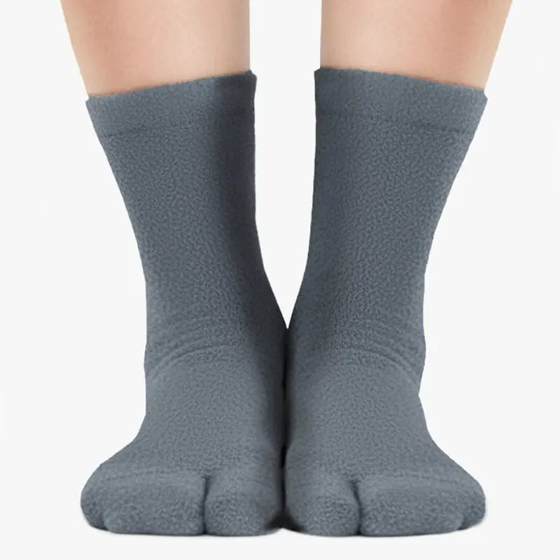 Polar Feet Fleece Tabi Socks - Soft Grey Polar Feet