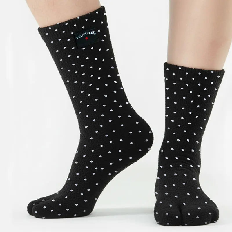 Polar Feet Fleece Tabi Socks - Domino Polar Feet