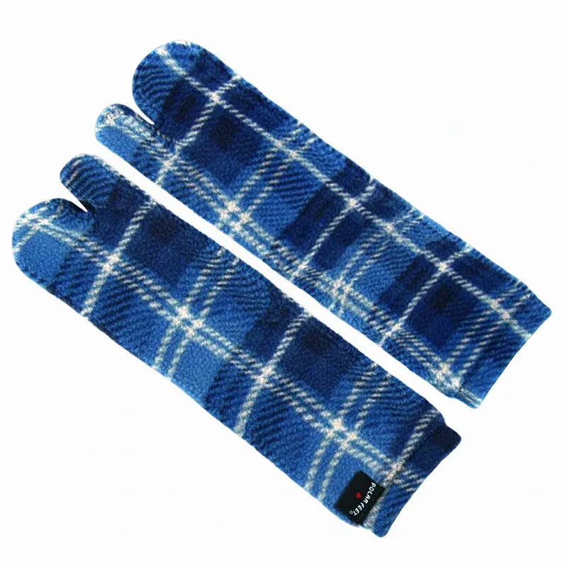 Polar Feet Fleece Tabi Socks - Flannel Polar Feet
