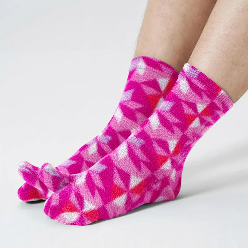 Polar Feet Fleece Tabi Socks - Kaleidoscope Polar Feet