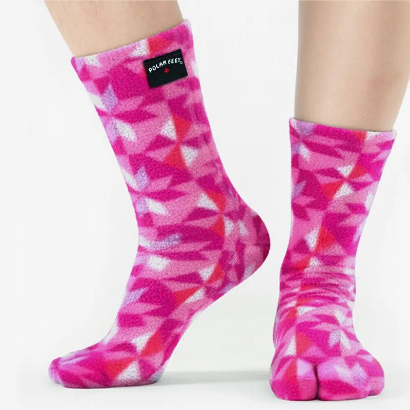Polar Feet Fleece Tabi Socks - Kaleidoscope Polar Feet