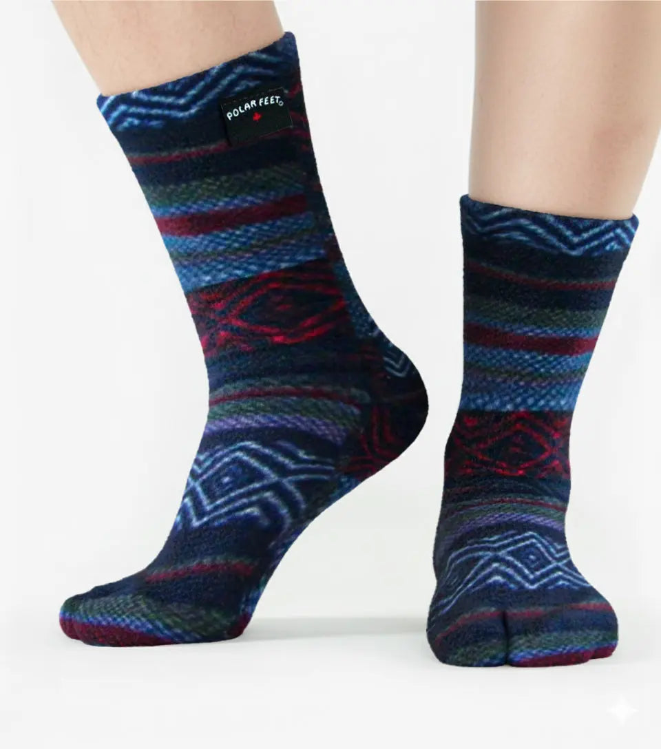 Polar Feet SUPER STRETCHY Fleece Tabi Socks - Nordic Polar Feet