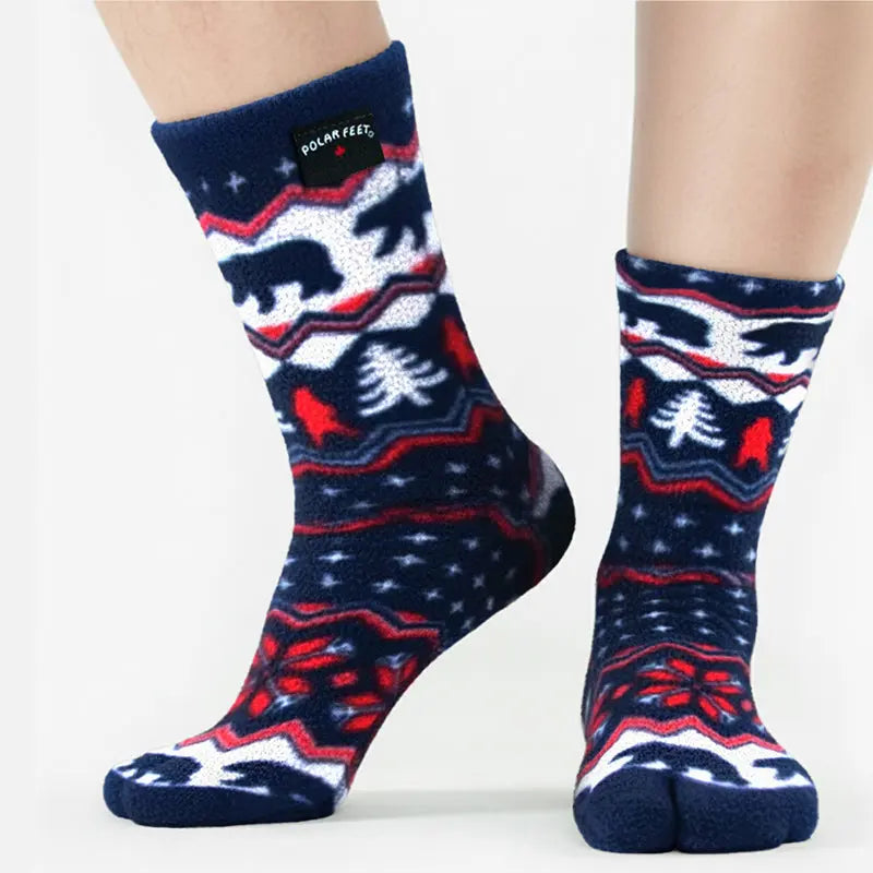 Polar Feet Fleece Tabi Socks - Polar Bear Polar Feet