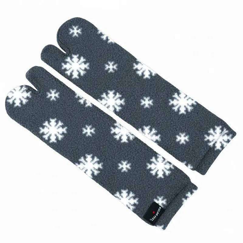 Polar Feet Fleece Tabi Socks - Snow Polar Feet