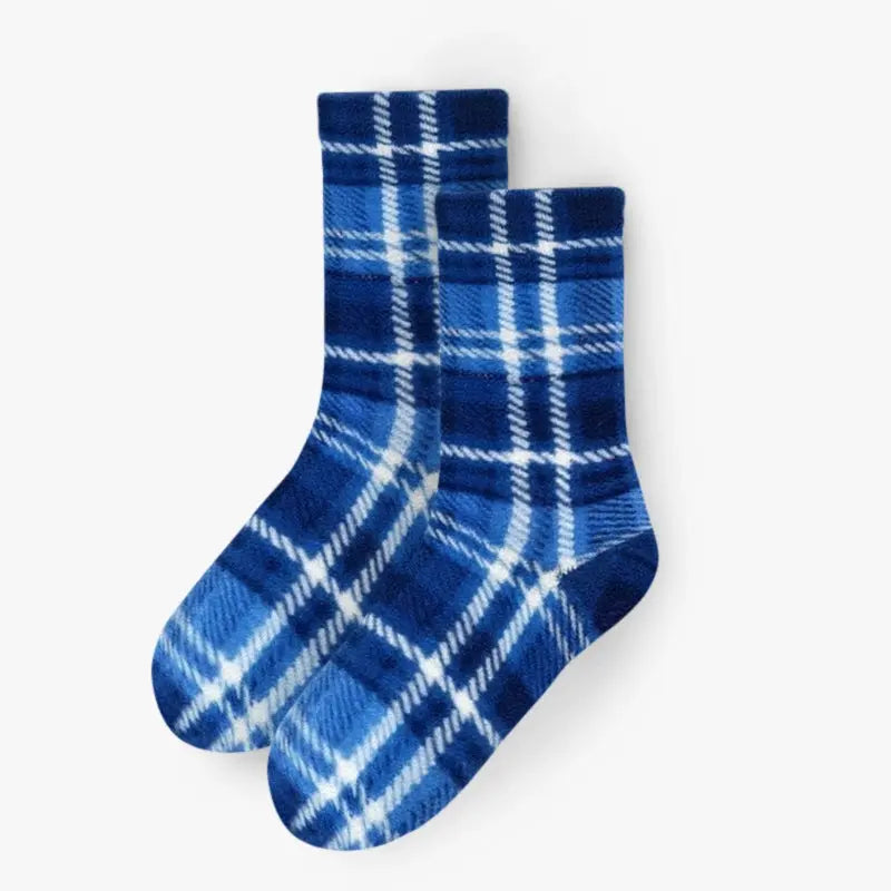 Polar Feet Fleece Socks - Blue Flannel Polar Feet