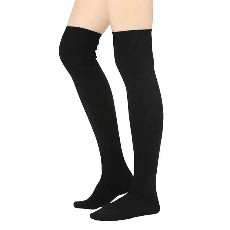 Over-the-Knee Fleece Socks - Black Polar Feet