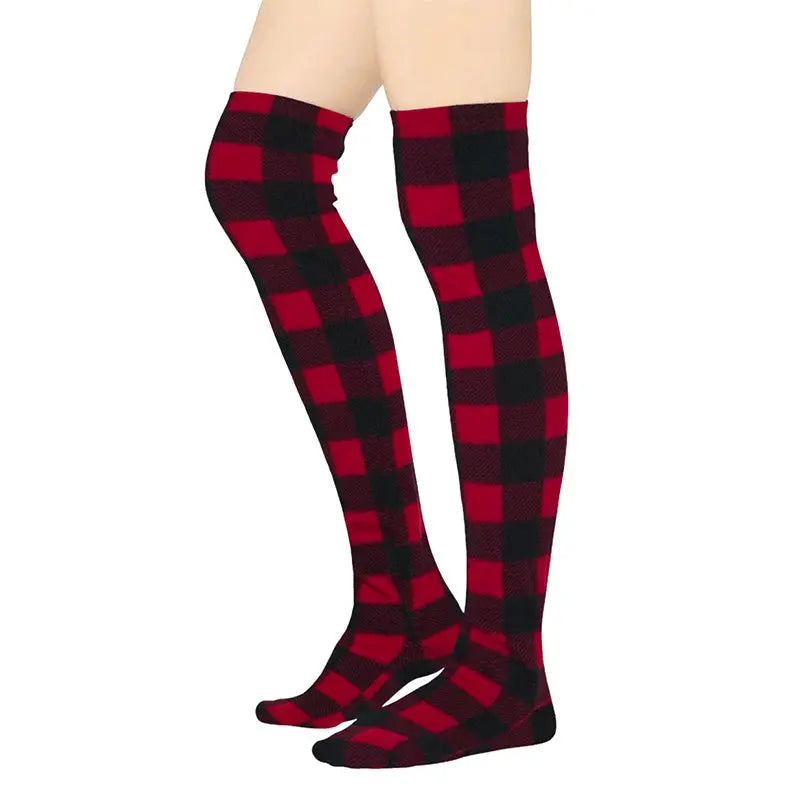 Over-the-Knee Fleece Socks - Lumberjack Polar Feet