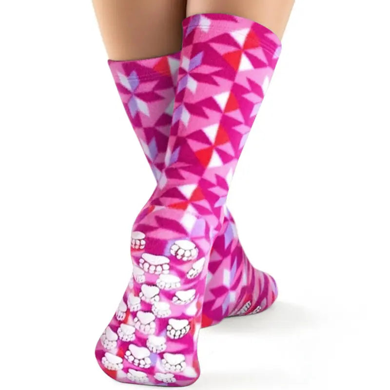 Kids' Nonskid Fleece Socks - Kaleidoscope Polar Feet