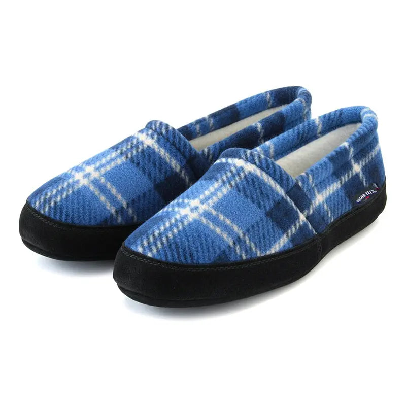 Polar Feet Men's Perfect Mocs Blue Flannel Polar Feet Ltd
