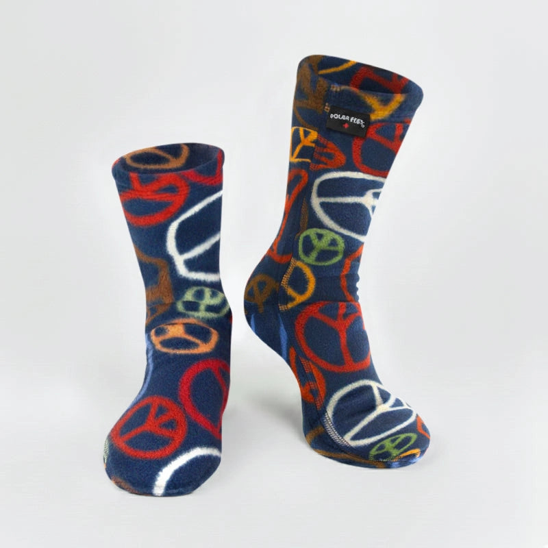 Kids' Fleece Socks - Peace