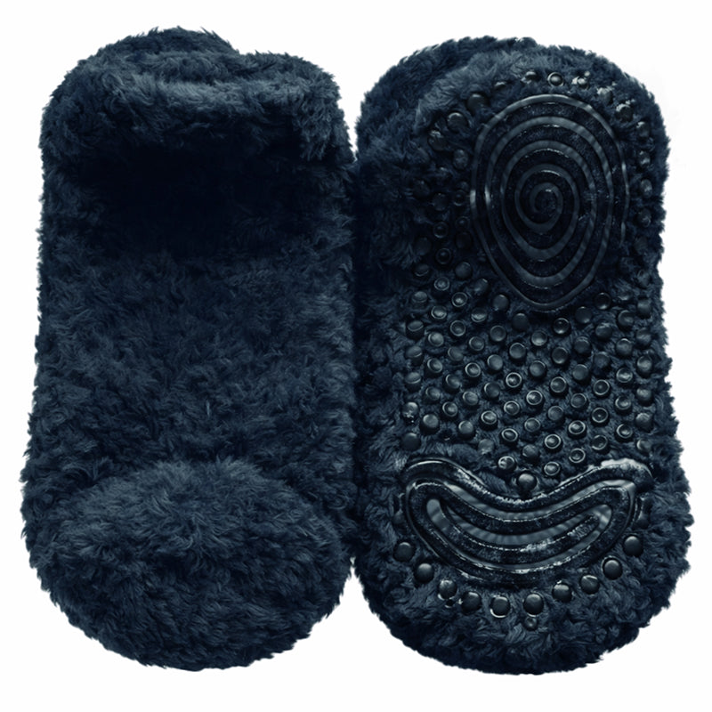Fluffy Ankle Socks - Black/Gray/Brown Polar Feet