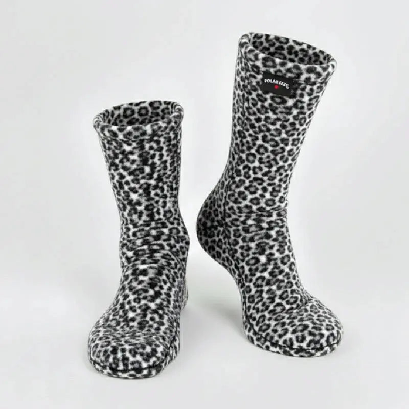 Polar Feet Fleece Socks - Snow Leopard Polar Feet