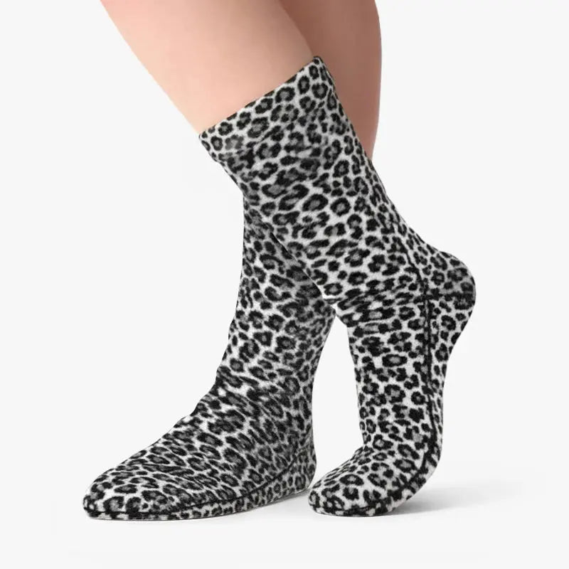 Polar Feet Fleece Socks - Snow Leopard Polar Feet