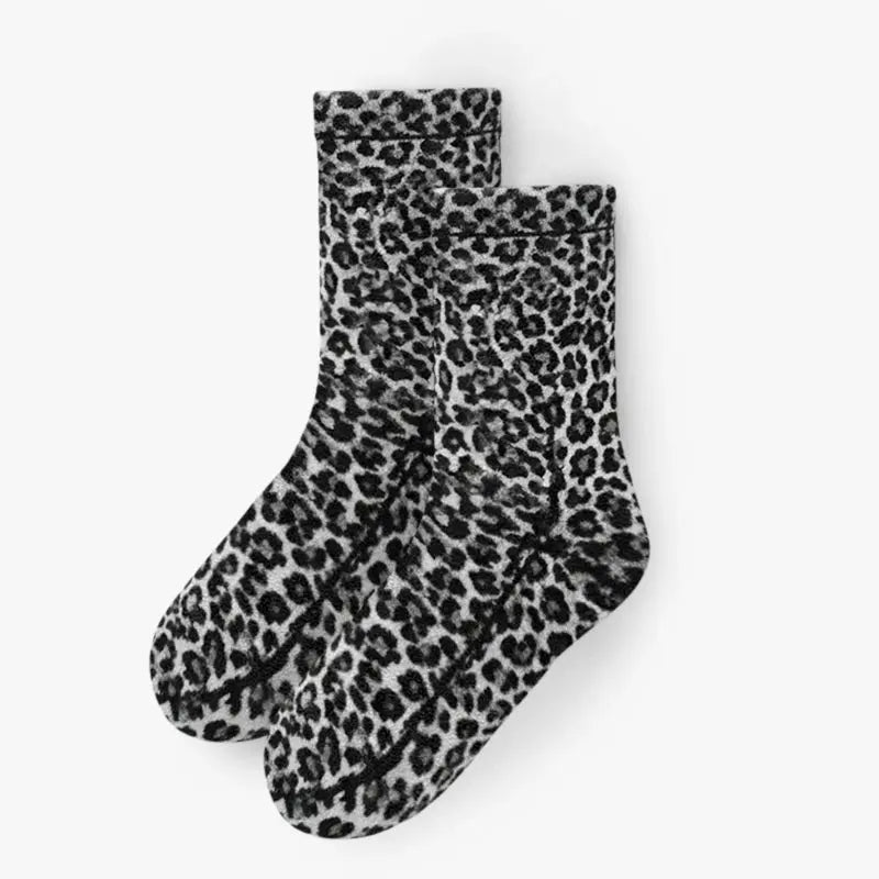 Polar Feet Fleece Socks - Snow Leopard Polar Feet