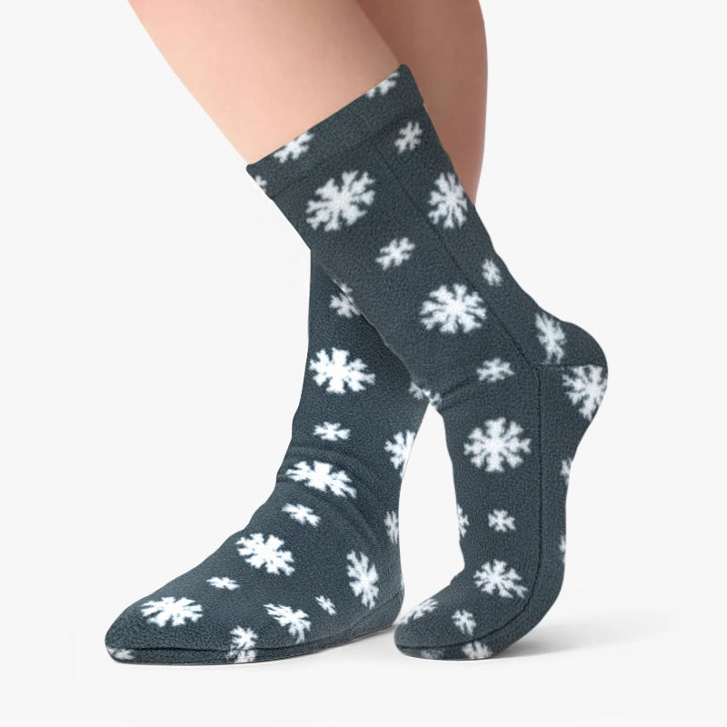 Polar Feet Adult Fleece Socks - Snow