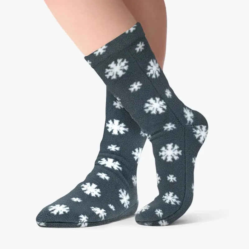 Kids' Nonskid Fleece Socks - Snowflake Polar Feet