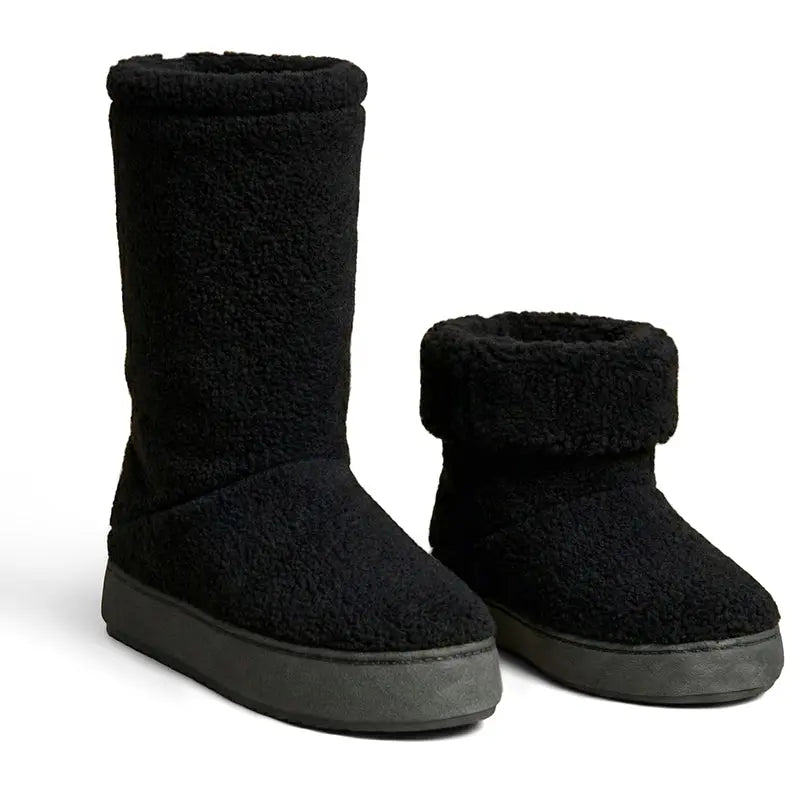 Polar Feet Women's Snugs - Black Berber Polar Feet