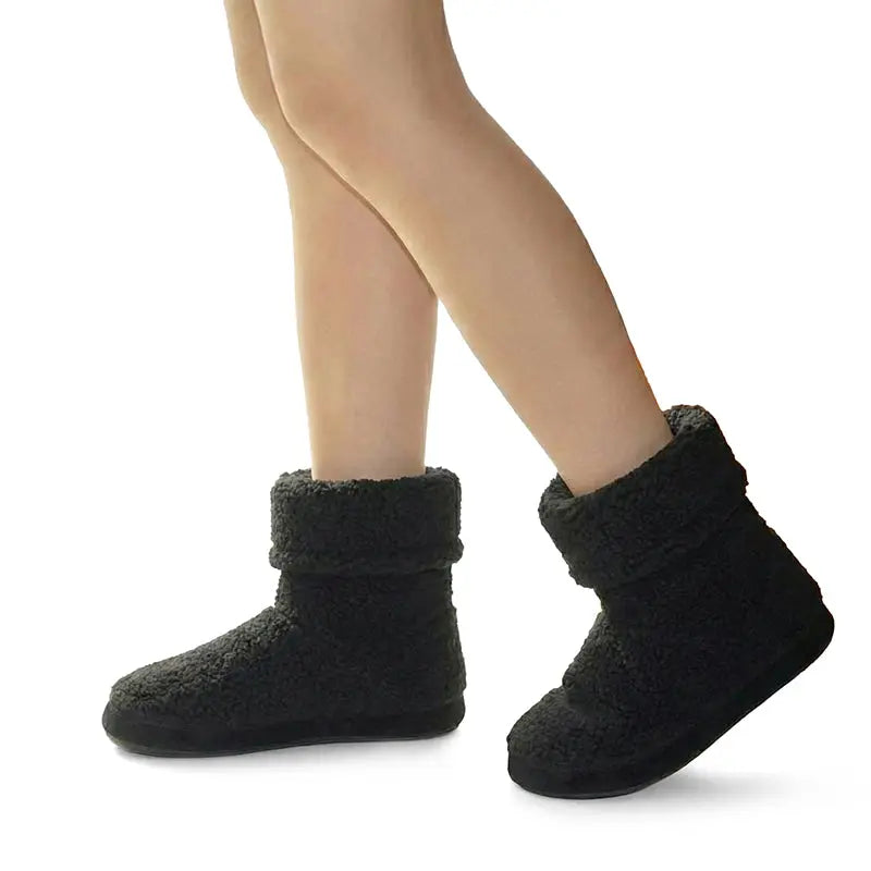 Polar Feet Women's Snugs - Black Berber Polar Feet