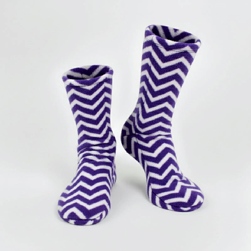 Polar Feet Fleece Socks - Zigzag