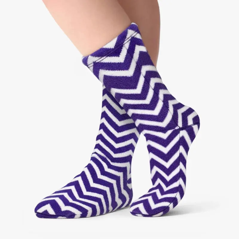 Polar Feet Fleece Socks - Zigzag Polar Feet