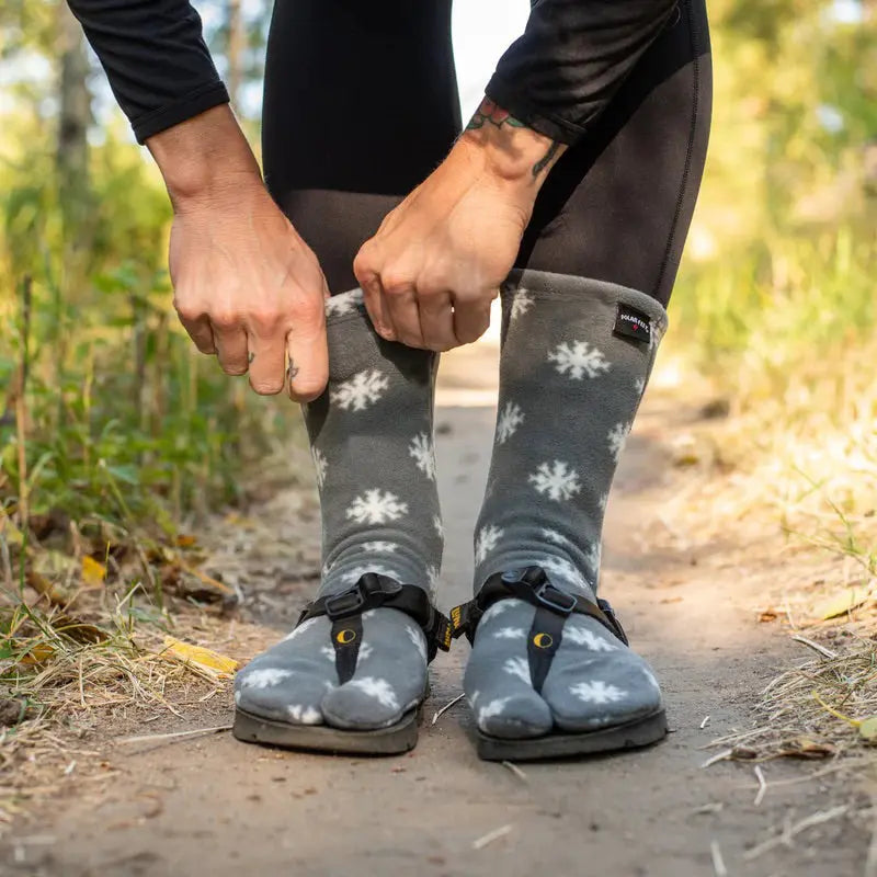 Polar Feet Fleece Tabi Socks - Snow Polar Feet