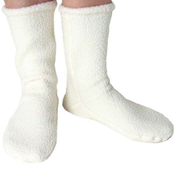 Polar Feet Supersoft Fleece Socks - Cream
