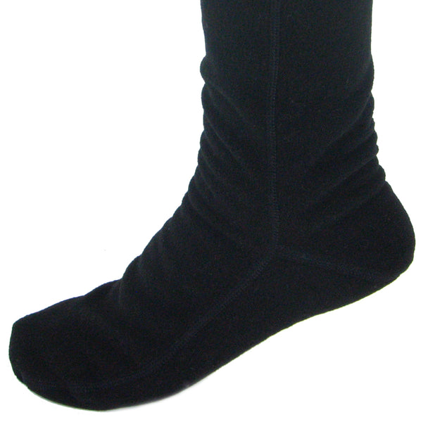Over The Knee Fleece Socks - Black