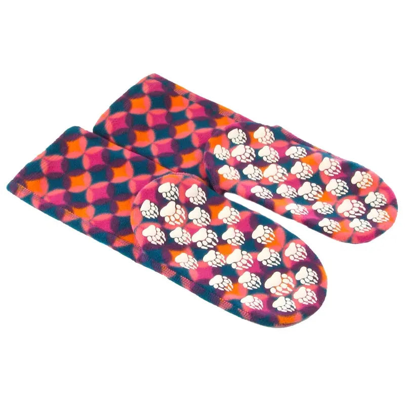 Polar Feet Fleece Socks - Art Deco Polar Feet