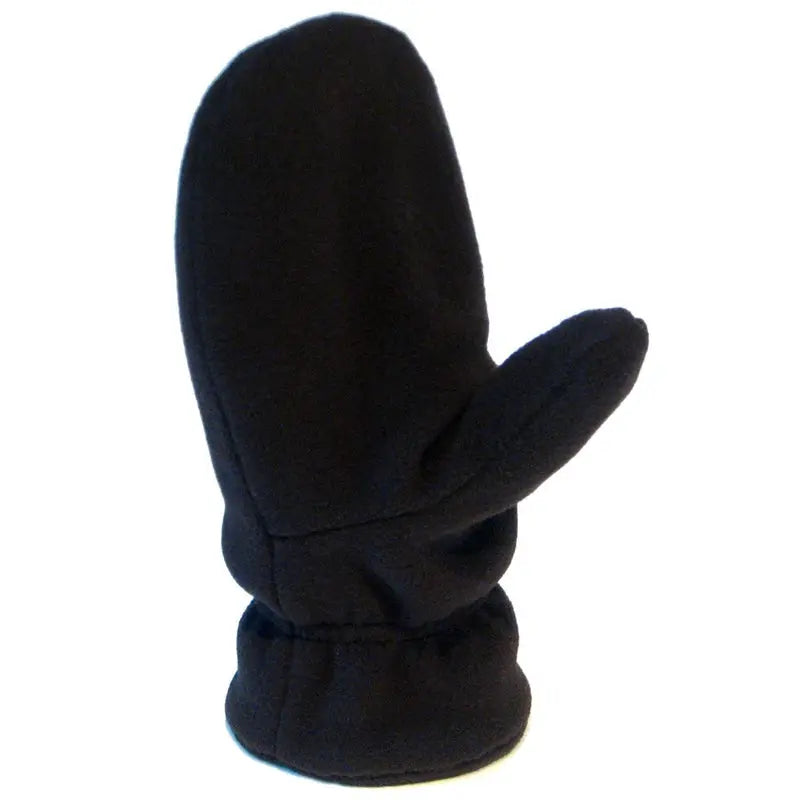 Polar Feet Fleece Mittens Solid Black