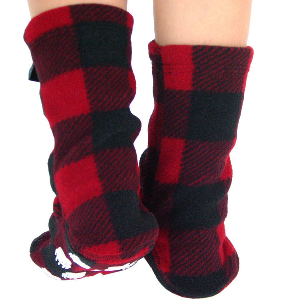 Kids Nonskid Fleece Socks Lumberjack Slipper Socks Polar