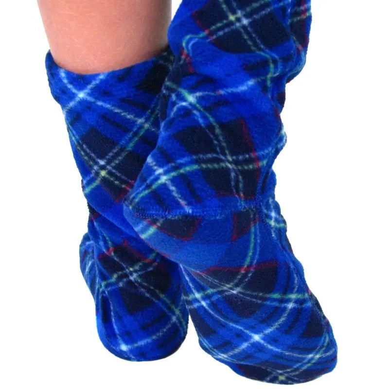 Polar Feet Fleece Socks - Blue Argyle Polar Feet