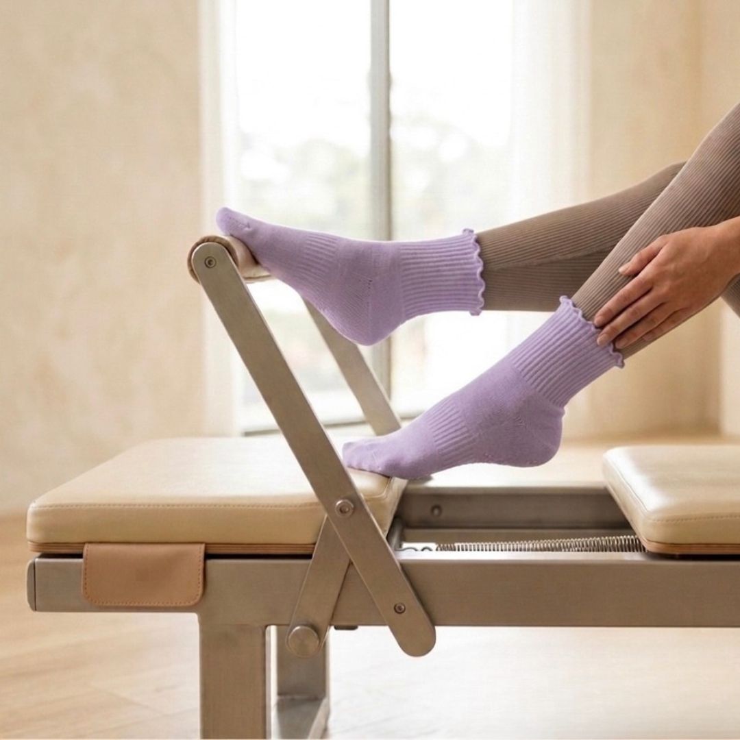 Crew Yoga Socks - Lavender Polar Feet