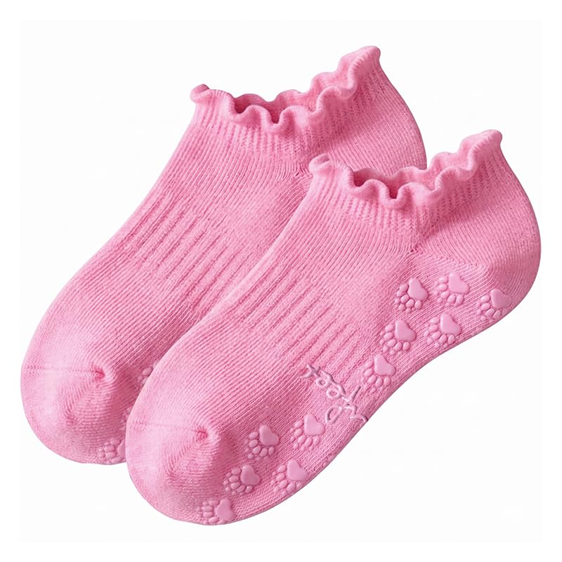 Polar Feet Ankle Yoga Socks in Baby Pink - Non-Slip Sole - Photo 1