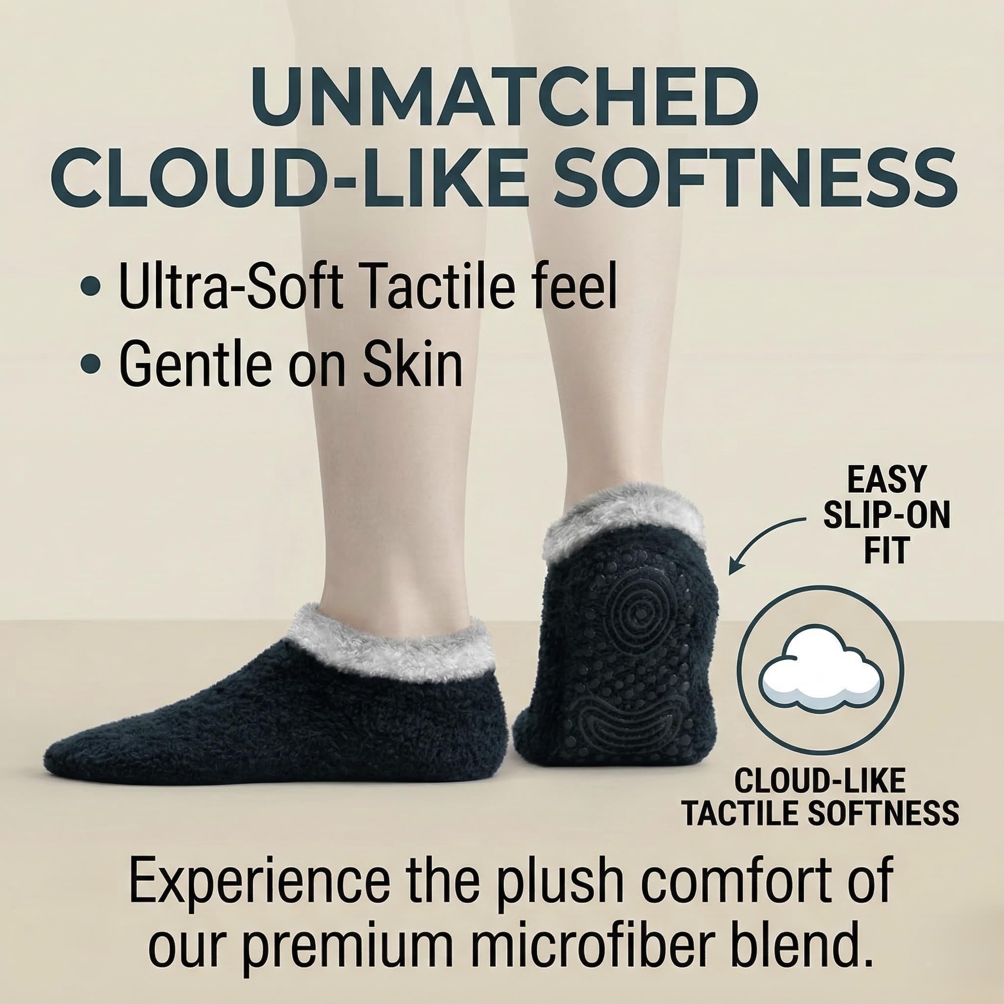 Cloud Walk Slippers - Midnight Black | Polar Feet