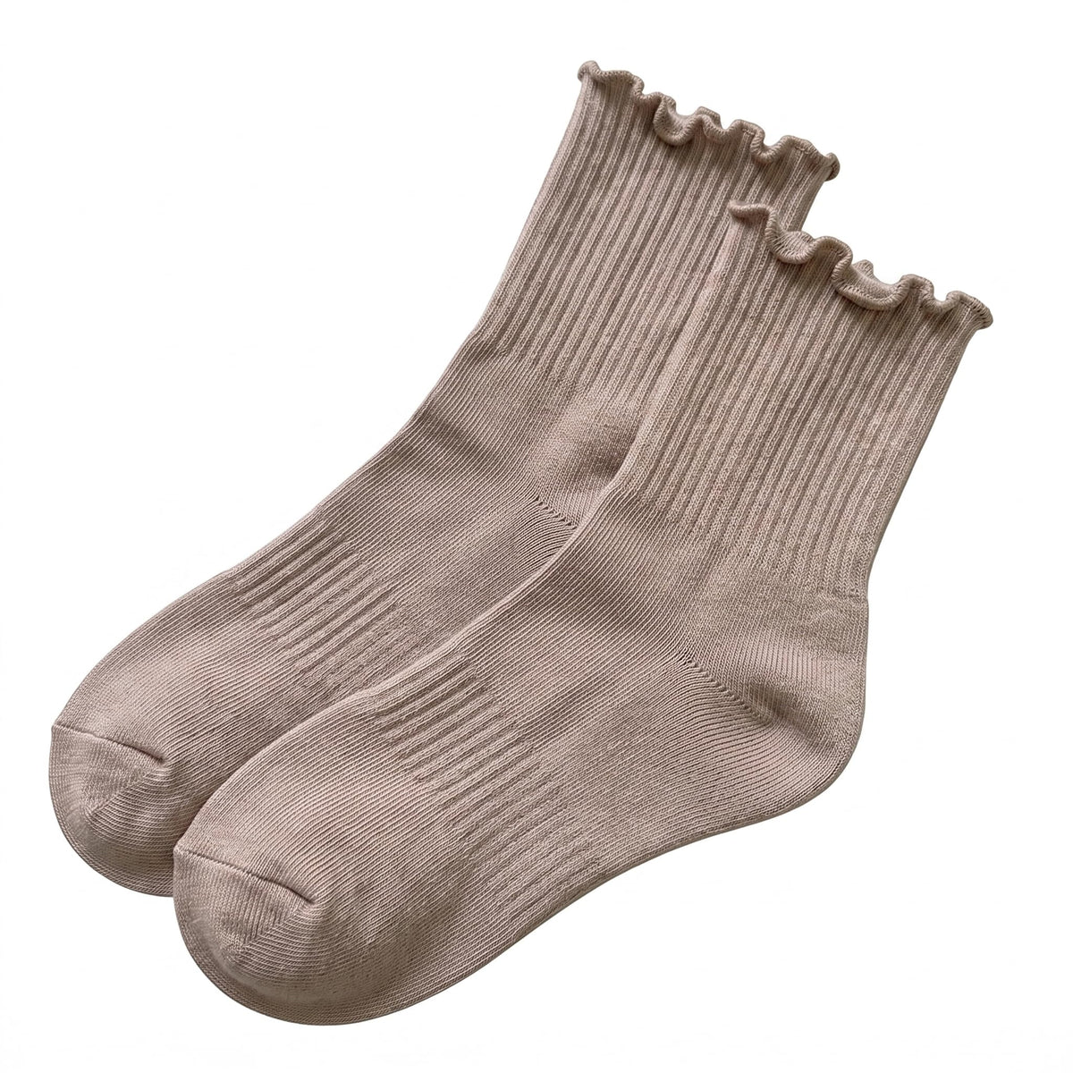 Polar Feet Crew Yoga Socks in Latte - Regular Sole - Photo 2