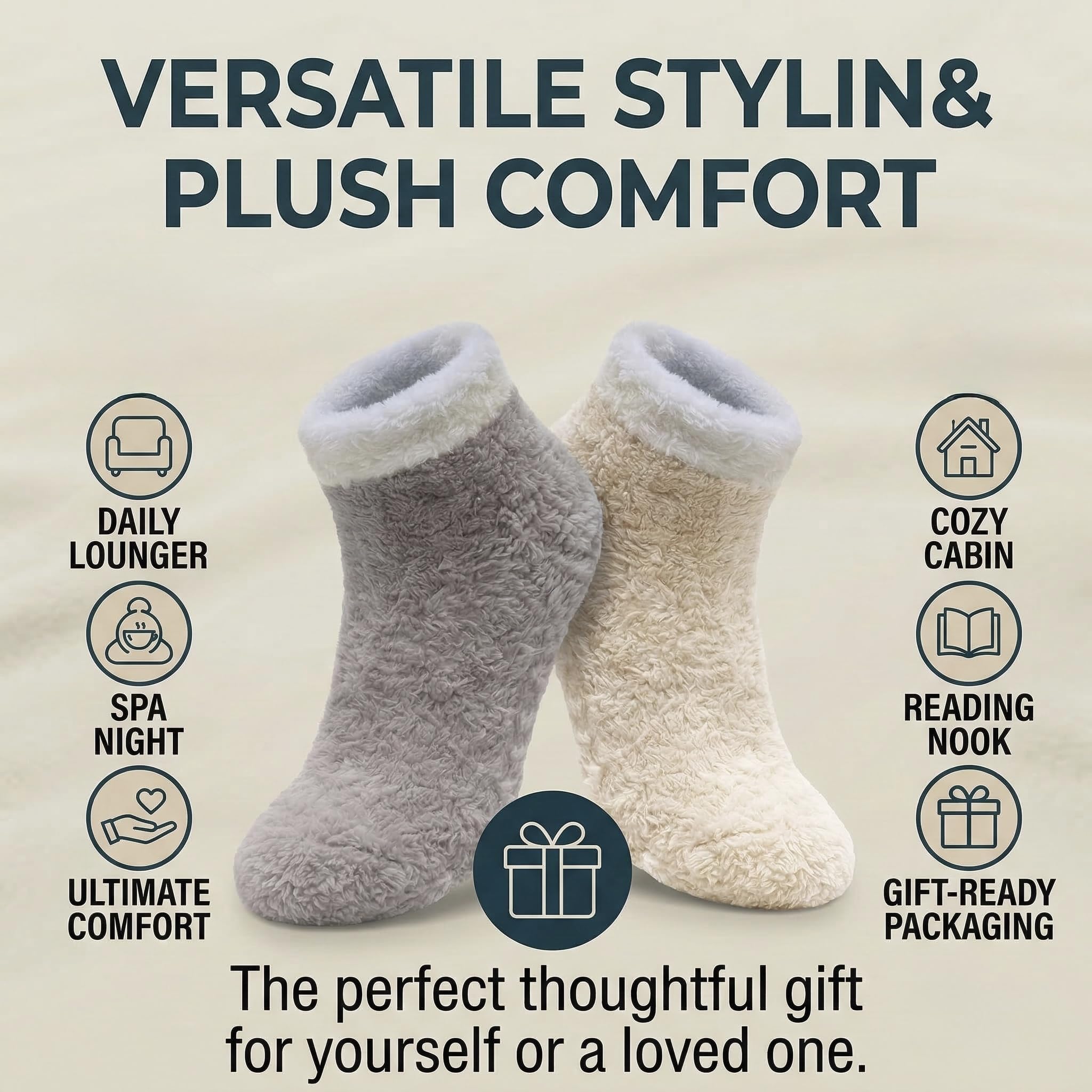 Cloud Walk Slippers - Creamy White | Polar Feet