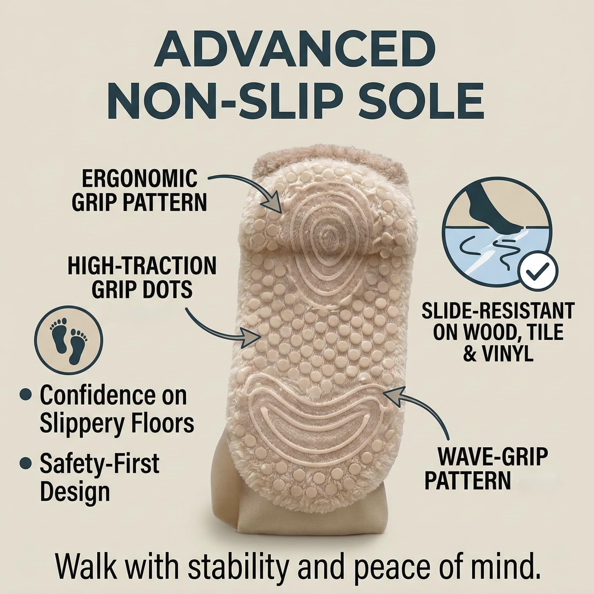 Cloud Walk Slippers - Khaki | Polar Feet