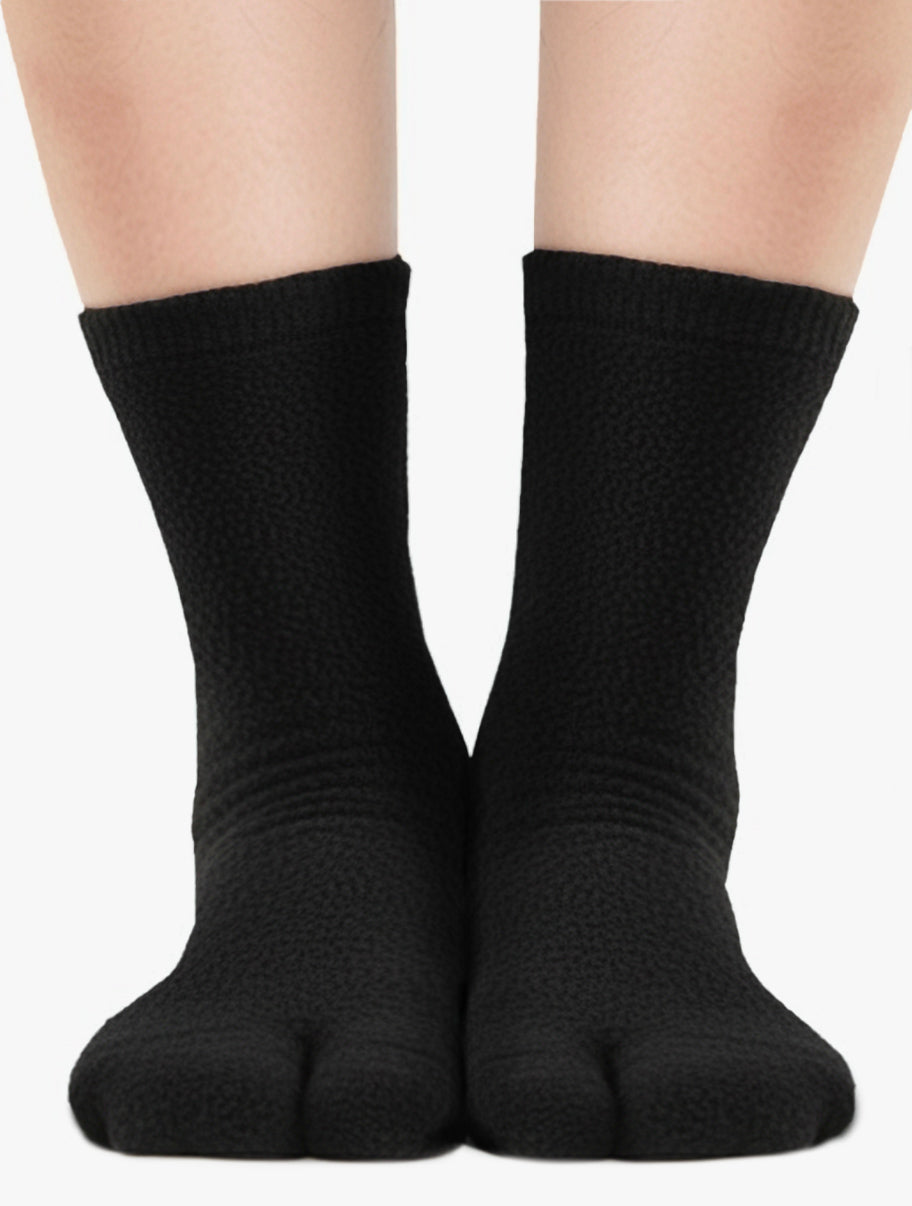 Polar Feet Fleece Tabi Socks - Black