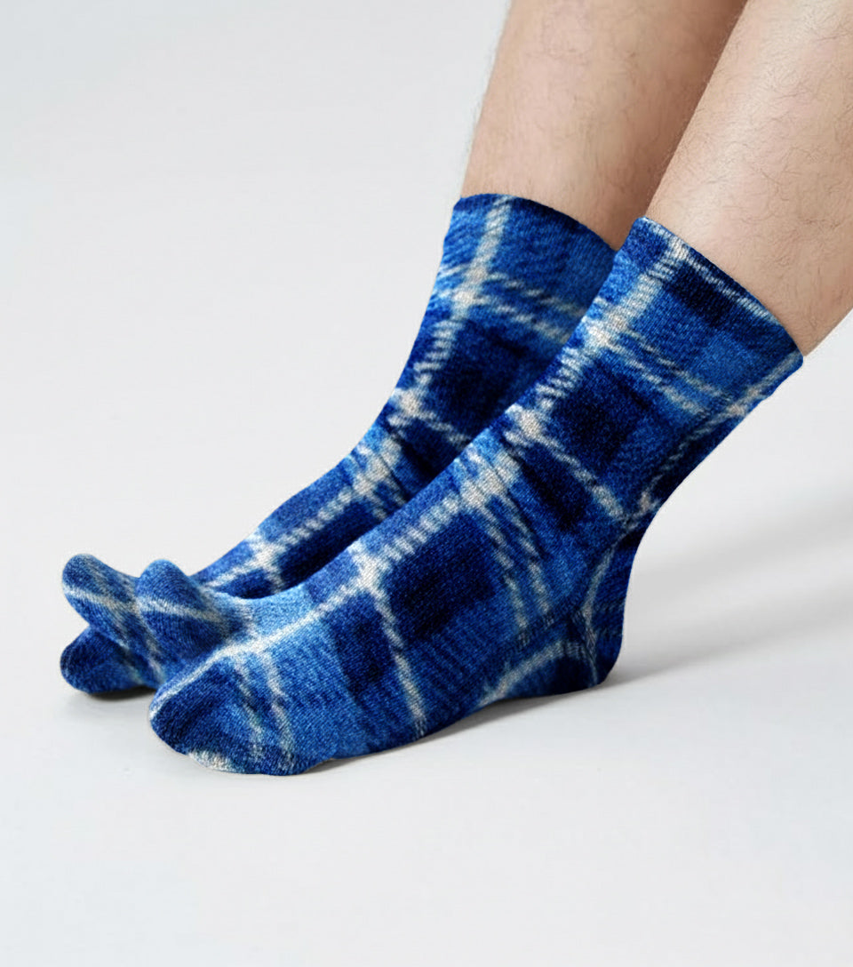 Polar Feet Fleece Tabi Socks - Flannel