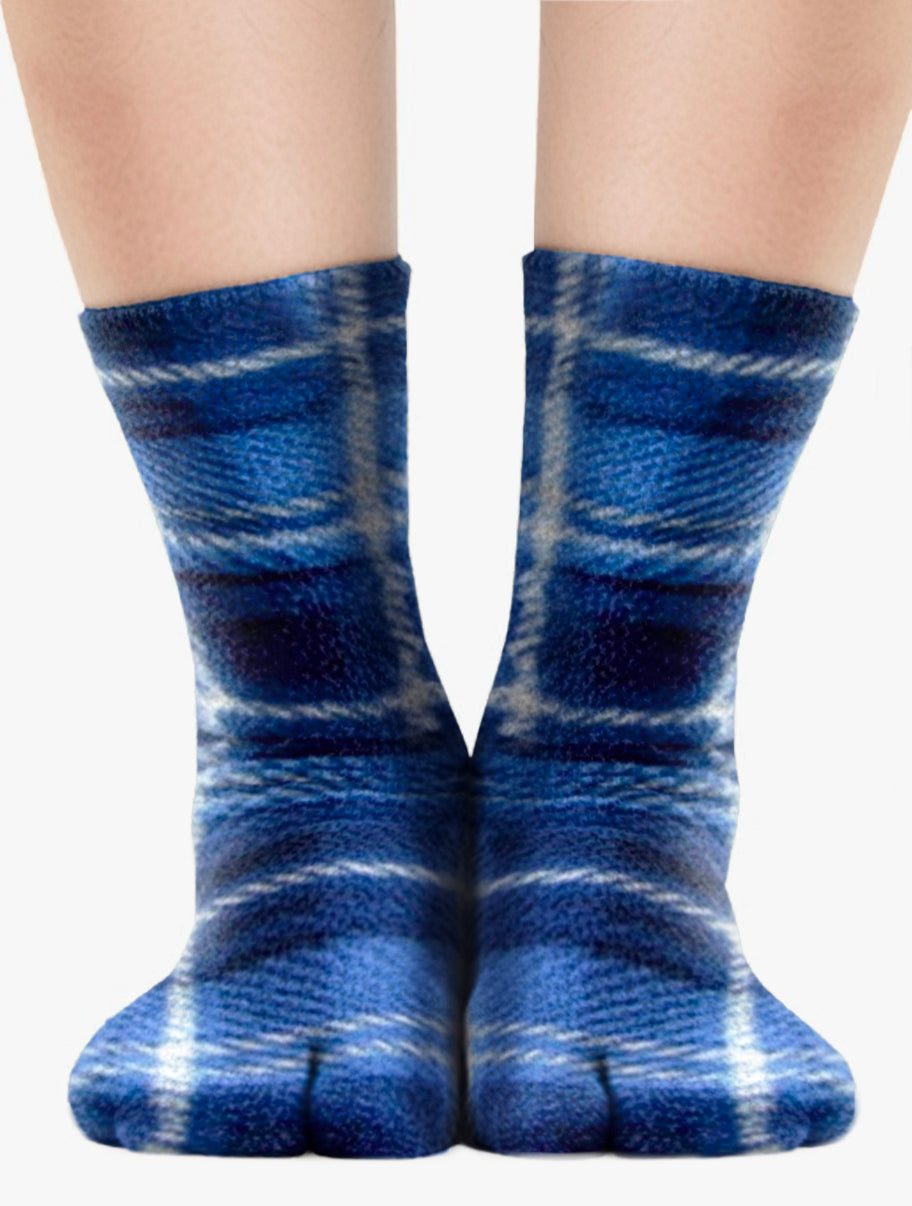 Polar Feet Fleece Tabi Socks - Flannel