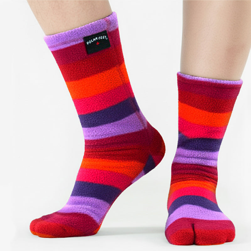 Polar Feet Fleece Tabi Socks - Jellybean