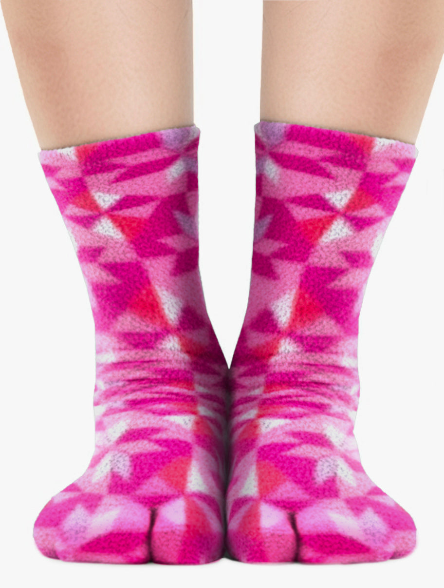 Polar Feet Fleece Tabi Socks - Kaleidoscope